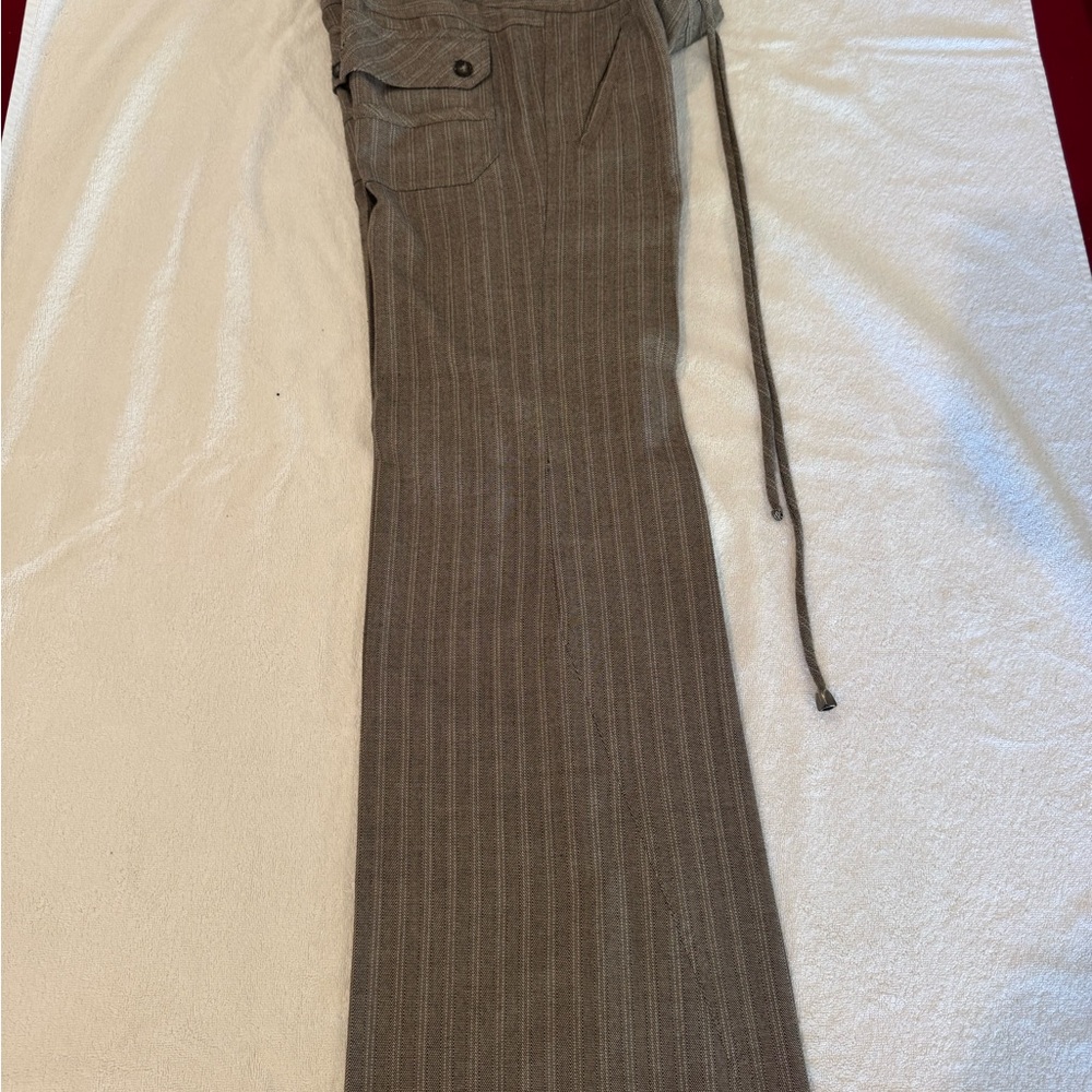 George Women’s Brow/Tan Striped Slacks Pants
